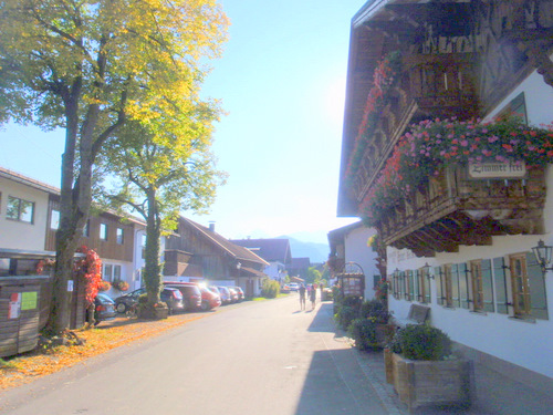 We're biking out of Schwangau to Füssen.